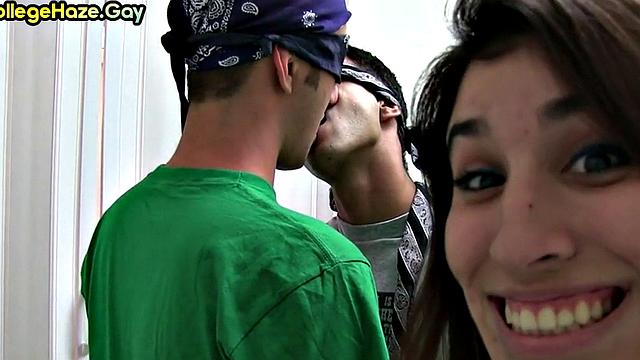 Hazed stud from college goes gay in dormitory for frat