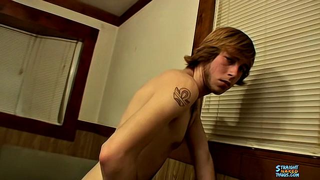 ginger-haired skater liam shows off his big cock in a gay scene