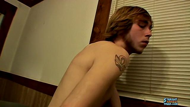 ginger-haired skater liam shows off his big cock in a gay scene