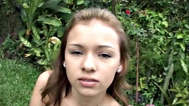 Selina 18 fingering pussy in playground