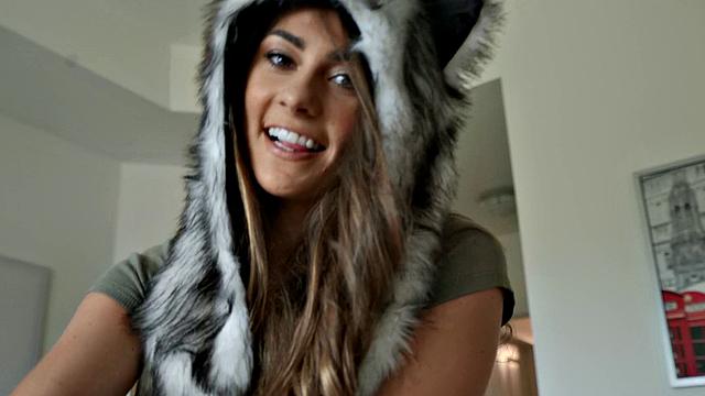 Latina cutie with brown hair gets her trimmed pussy pounded in POV doggystyle