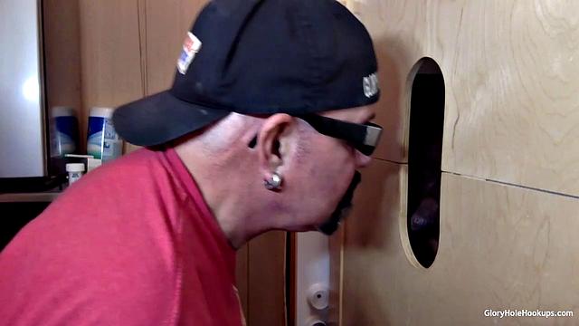 Nervous guy tries the gloryhole and finds out it's not just for legends