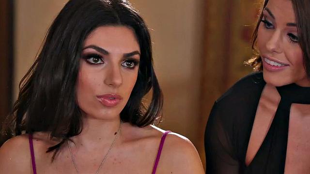 Lesbian big boobs babe pussylicked after massage