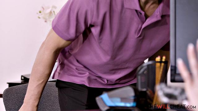 Aubree Valentine frisky at work