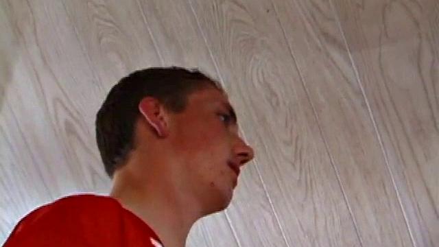 Derek strokes his cock for the camera