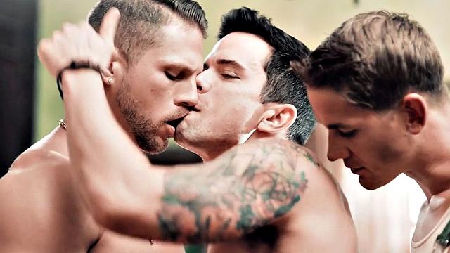 Taboo stepbrothers organize bareback orgy on the couch