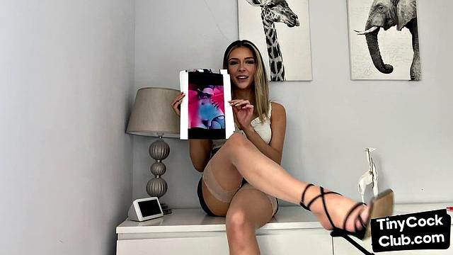 SPH solo babe talks dirty about small cocks in video
