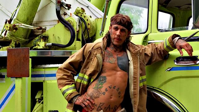 Perv gay stud fucks big cock firefighter