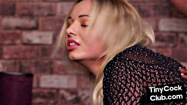 SPH IR domina gets fucked in front of small cock