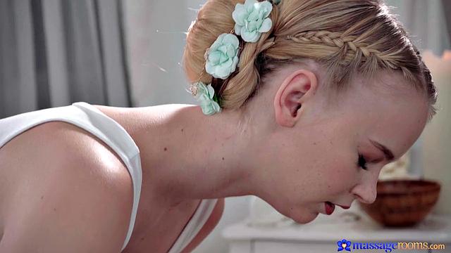 Pretty blonde masseuse with BBC