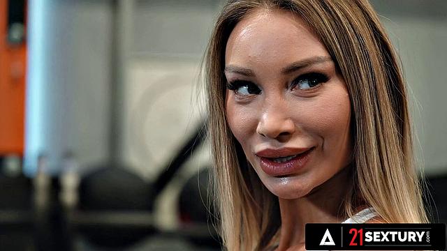 21 SEXTURY - Busty Monika Fox DP'd Tight Gym Outfit