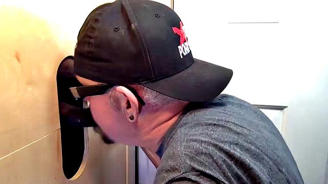 Gloryhole Throat Fucked by Black Cock