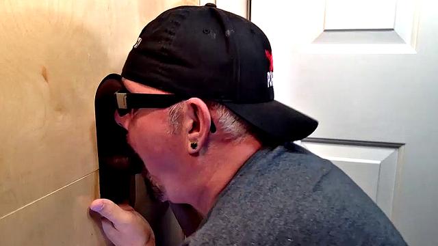 Gloryhole Throat Fucked by Black Cock