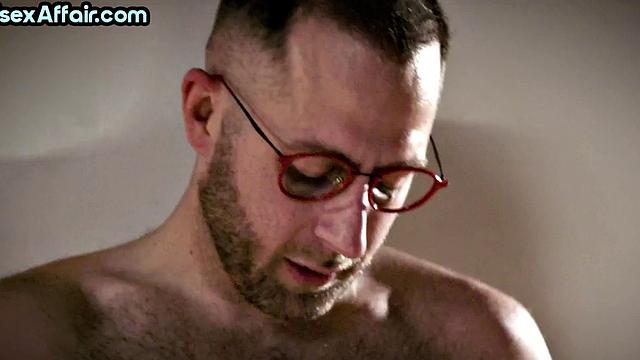 Shy blonde first time in bisex 3some