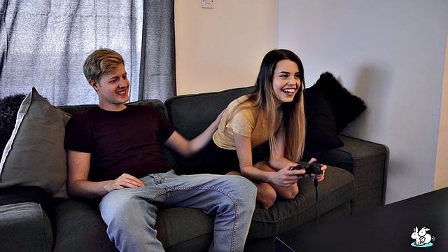 Cute Gamer Girl Gets Creampied By Her BF