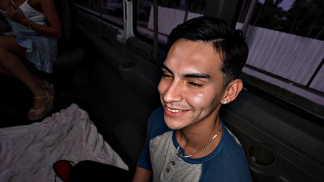 Cheap jock fucks gay ass in public van outdoors for facial