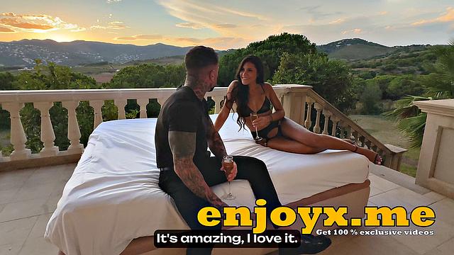 Andrea Retali and her buddy soak in the sunset while getting naughty and sloppy - full HD hardcore star action!