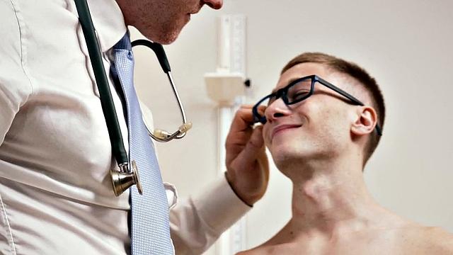 Tiny twink with tight asshole in doctor office