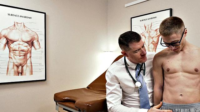 Tiny twink with tight asshole in doctor office