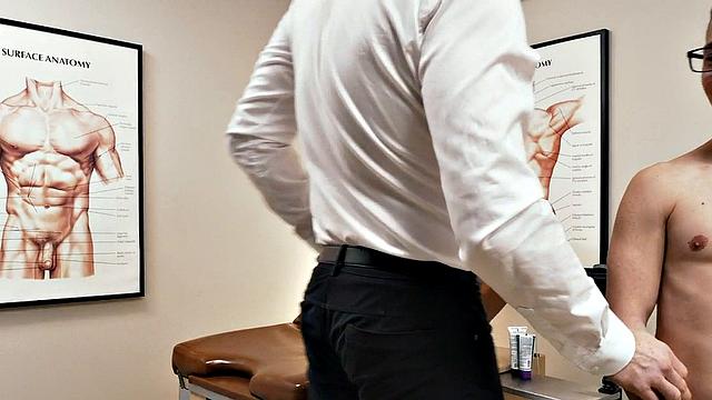 Tiny twink with tight asshole in doctor office