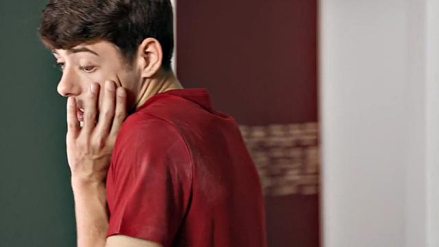 Straight twink's first time barebacked by taboo stepdaddy