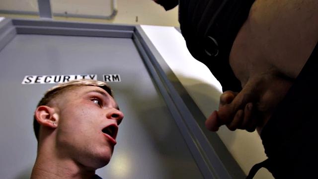 Bisexual babe licked, fucked, and jizzed in security.