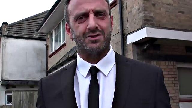 Mature British whore anally drilled hard before swallowing