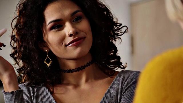 Busty ts teacher bareback in classroom while jerking off