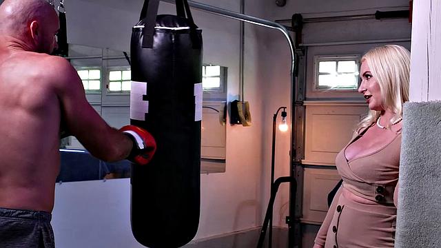 Big tit blonde Kate Dee fucks her husband's bully boss