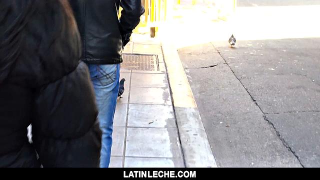 hung latin guy takes cock at home and rides for a hot cumshot