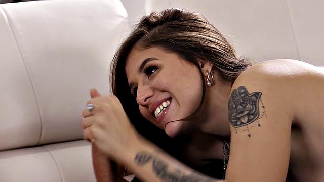 Raunchy babysitter loves cockriding after deepthroat