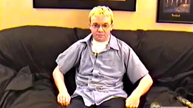 Taylor is a 19 year old Texan, in front of Auntie Bob's camera for the first time. He gets naked and strokes his cock for our viewing pleasure, then finishes with a killer load that blows all over himself.