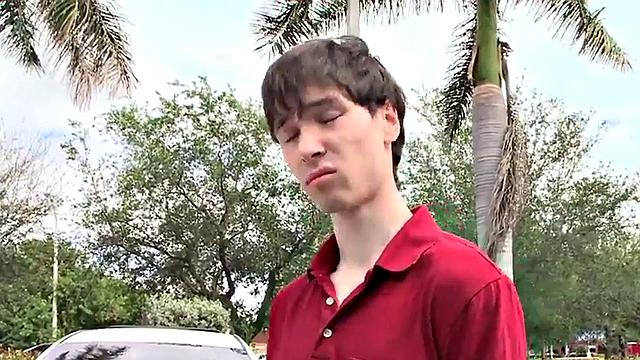 Straight tricked twunk fucks hairy ass till cumshot