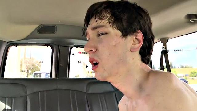 Straight tricked twunk fucks hairy ass till cumshot