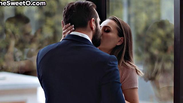 Cute babe deepthroating and riding cock