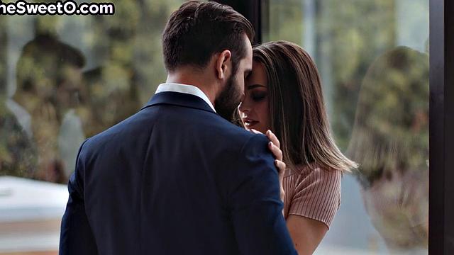 Cute babe deepthroating and riding cock