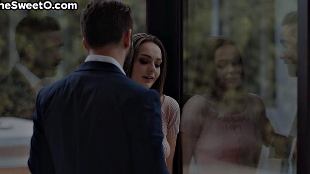 Cute babe deepthroating and riding cock