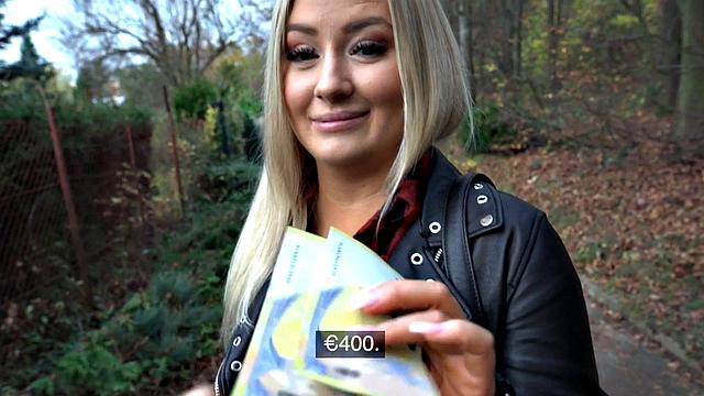 Public dirty slut penetrated in wet pussy hole