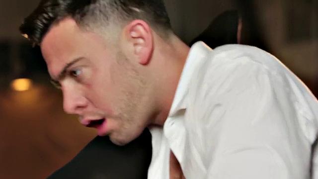 Busty office beauty riding after work before dick sucking