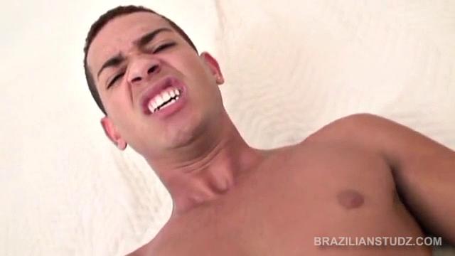 When Leandro Oliviera pulls his Latin meat out of his boxers, Estevam Lobo is entranced by that big uncut cock, and while Leandro seems to enjoy head, it's Estevam's asshole that has his attention