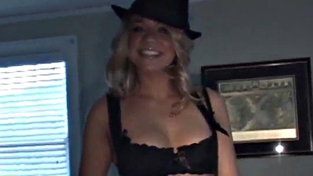 Blonde teen in short plaid skirt