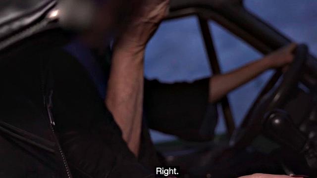 Booty picked up babe fucked in van by priest for money