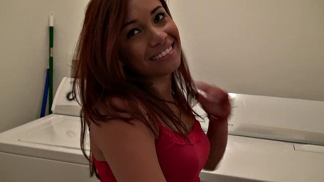 Watch this hot chick get her panties ripped while getting fucked hard