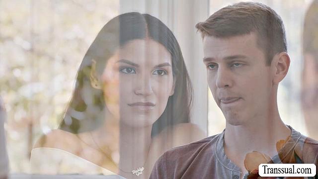 Skinny babe gives her lover a blowjob payment