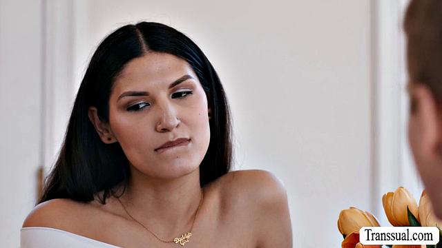 Skinny babe gives her lover a blowjob payment