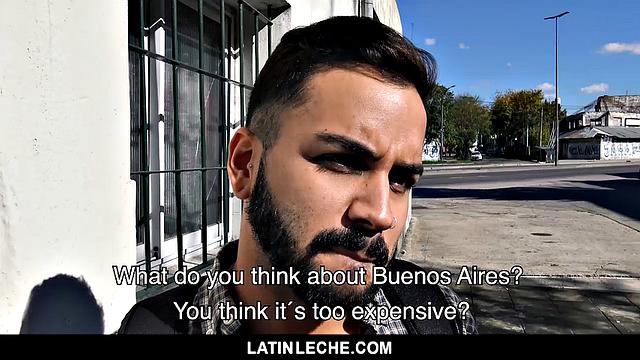 Venezuelan stud takes a wild alley cock ride and gets a sticky welcome to Buenos Aires