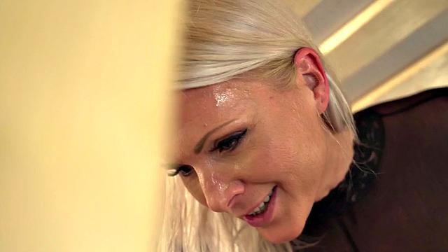 Sneaky backpacking MILF fucks her tied up busty BFF