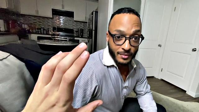 Black stud sucking before bareback in kinky session