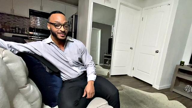 Black stud sucking before bareback in kinky session