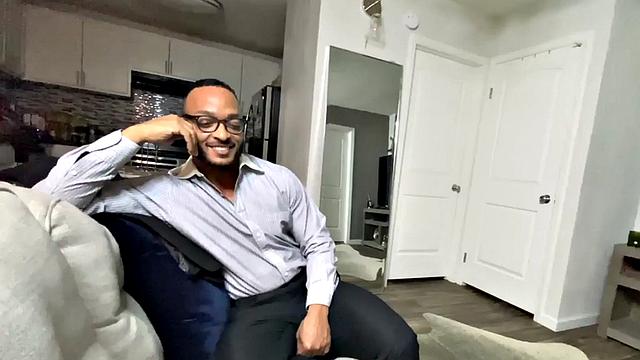 Black stud sucking before bareback in kinky session